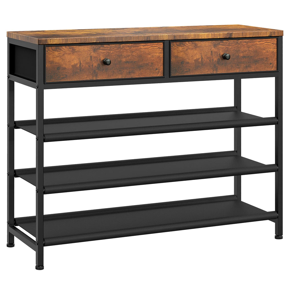 4 Tier Shoe Storage Organizer with 2 Drawers L330852