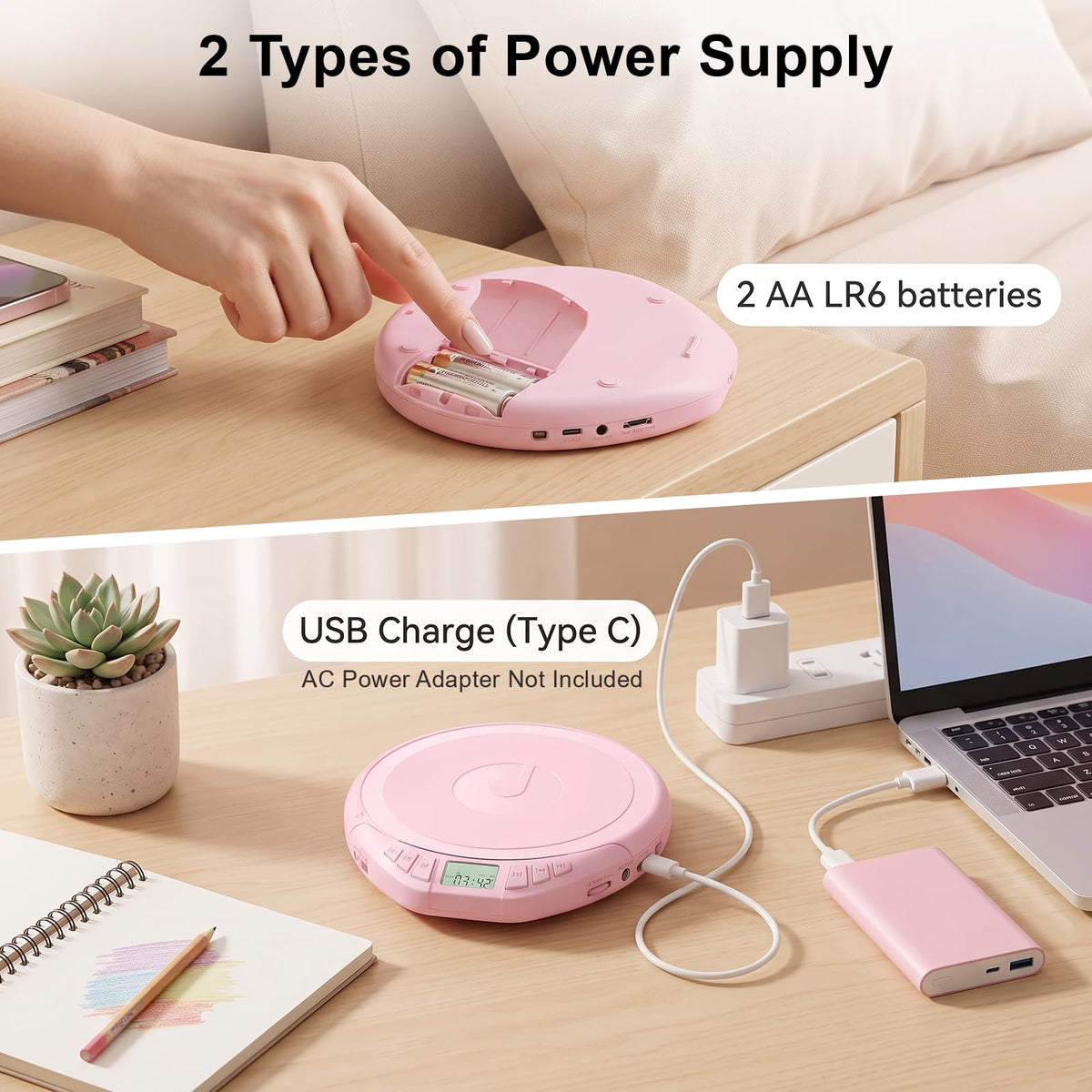 Portable CD Player with Earphones P4570