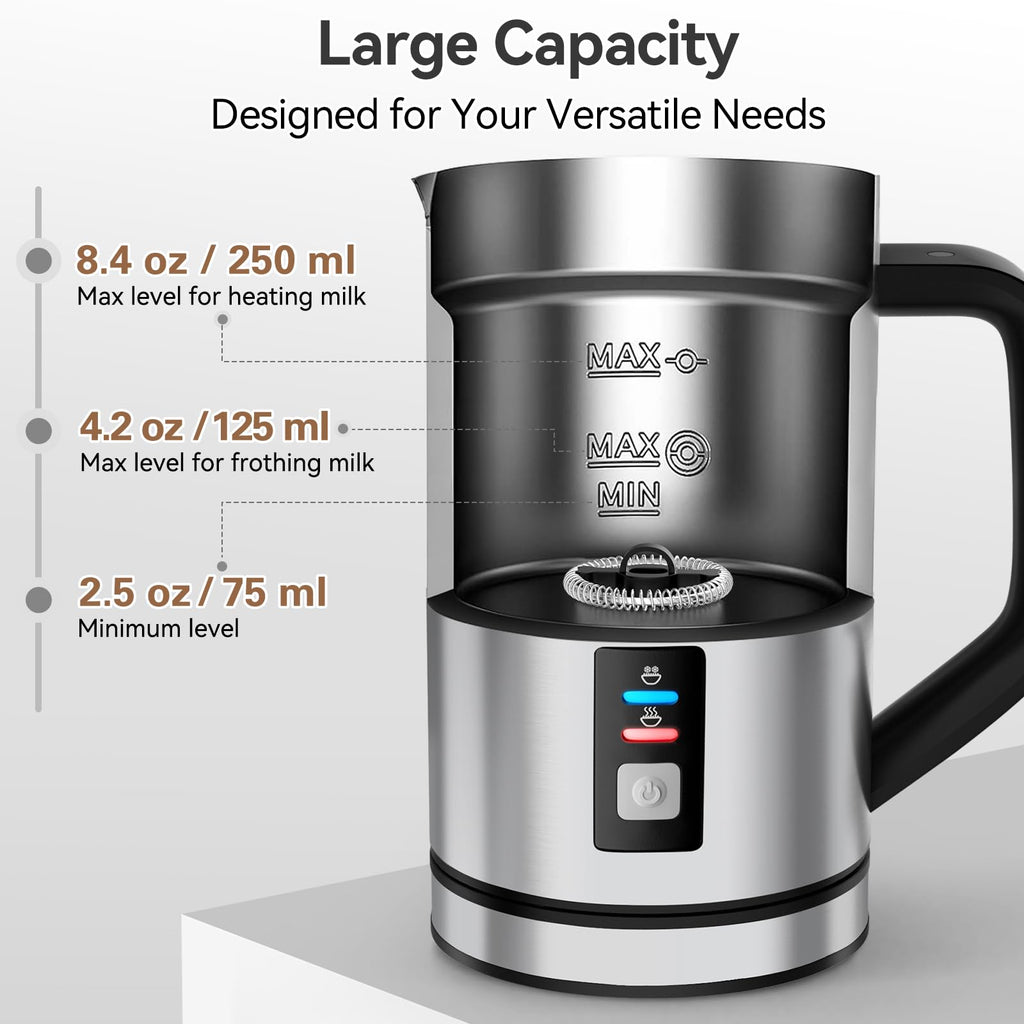 8.4oz Stainless Steel Milk Frother Y85446
