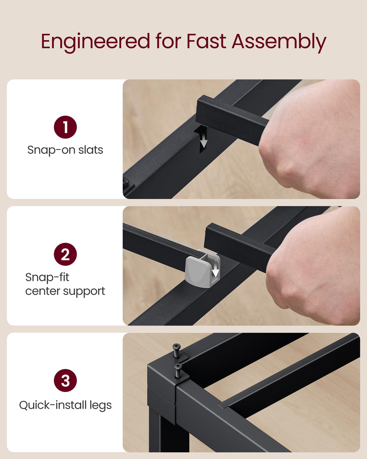 Twin Metal Bed Frame U497