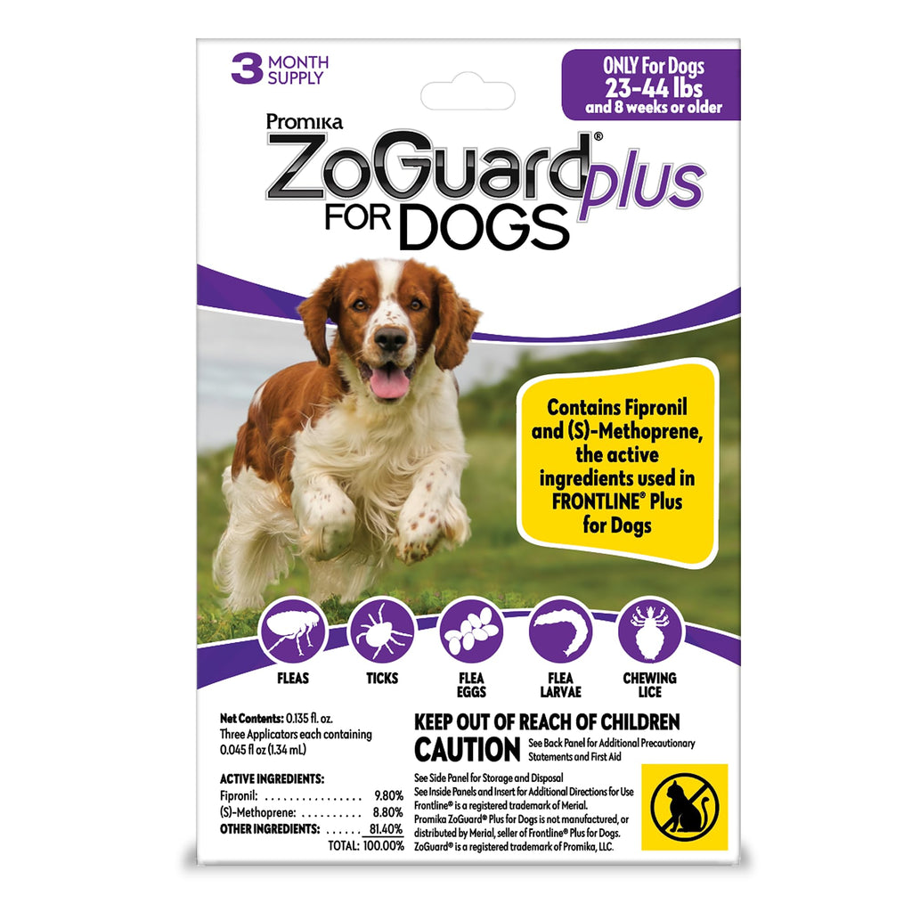 Flea and Tick Prevention for Medium Dogs 23-44lbs (3 Doses) F5732