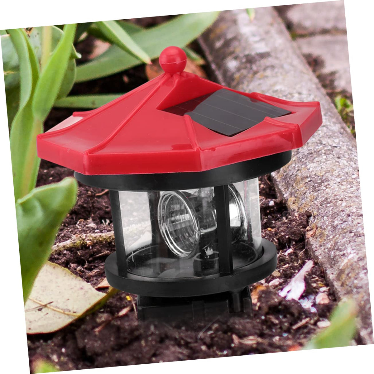 2Pcs Solar Powered Lighthouse Outdoor Garden Light A5813