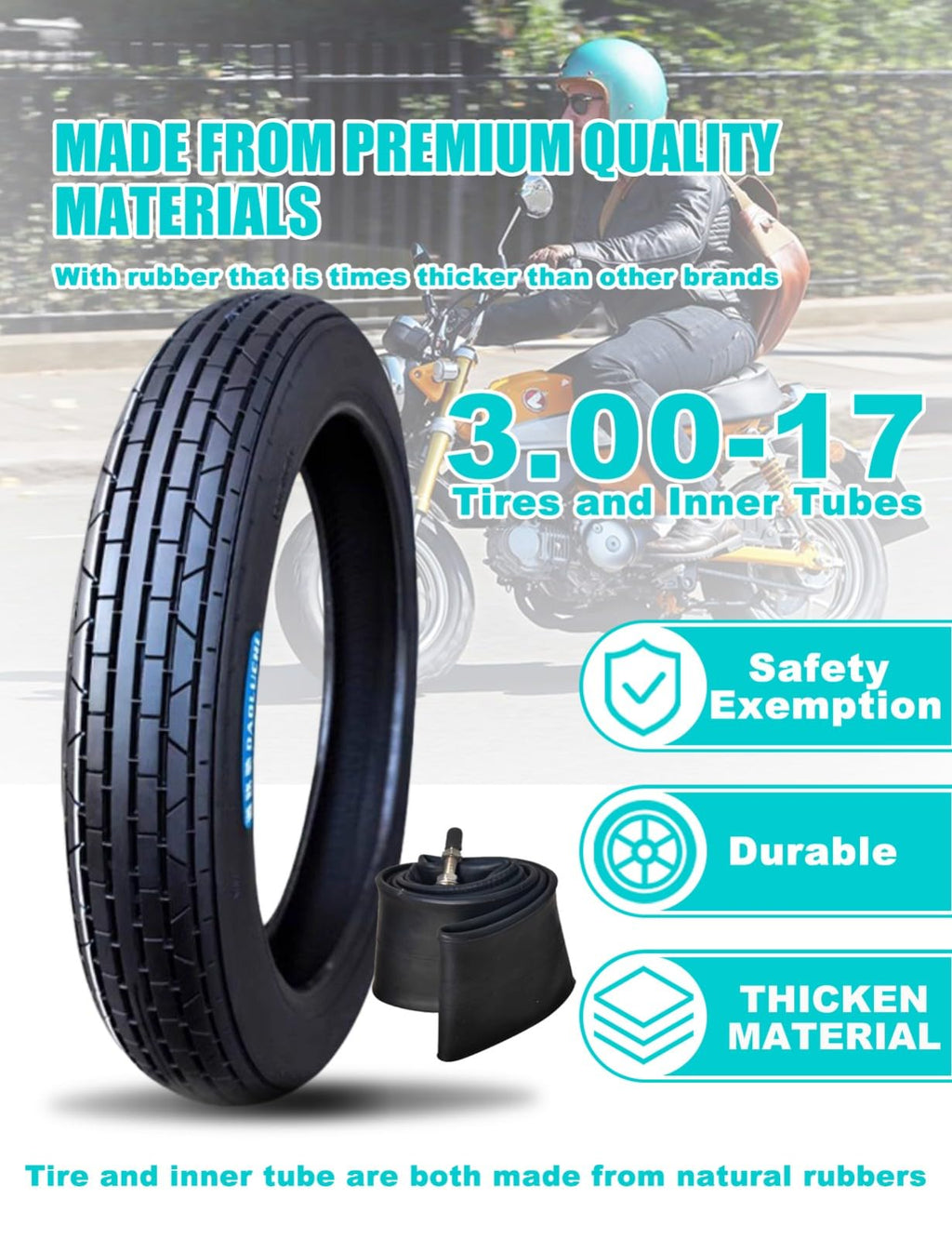 17 6PR TT Dirt Bike Tire and Inner Tube O97711