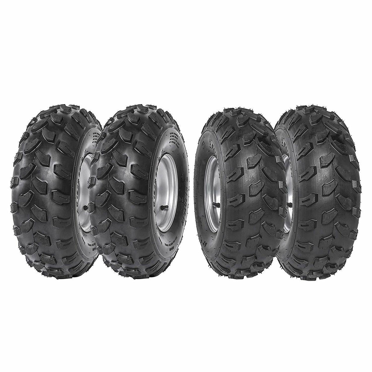 19x7-8 8 Inch All Terrain Tubeless Tire Wheel Assembly 4 Pack H130256