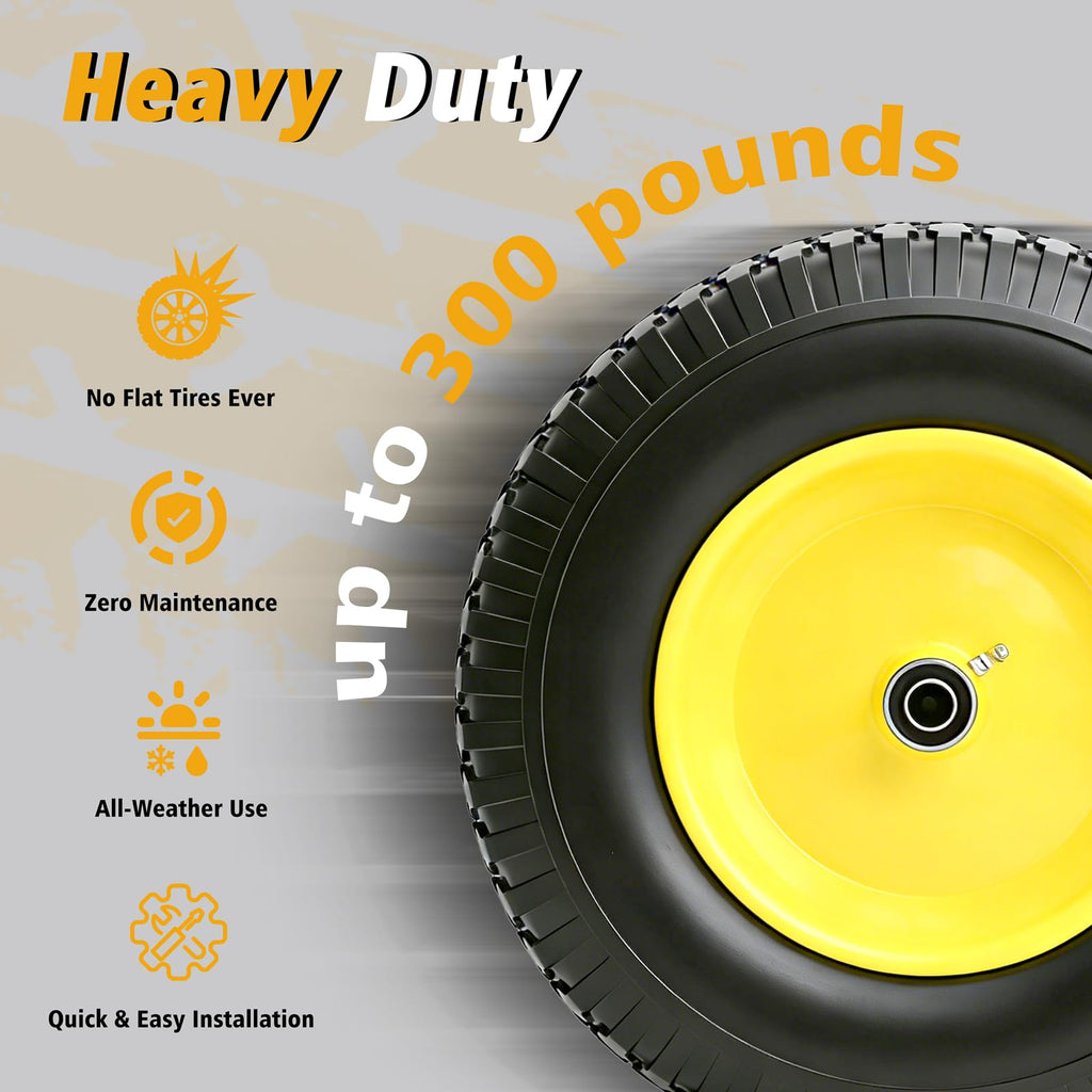 16 Inch Flat Free Wheelbarrow Tire and Wheel 2 Pack R4263