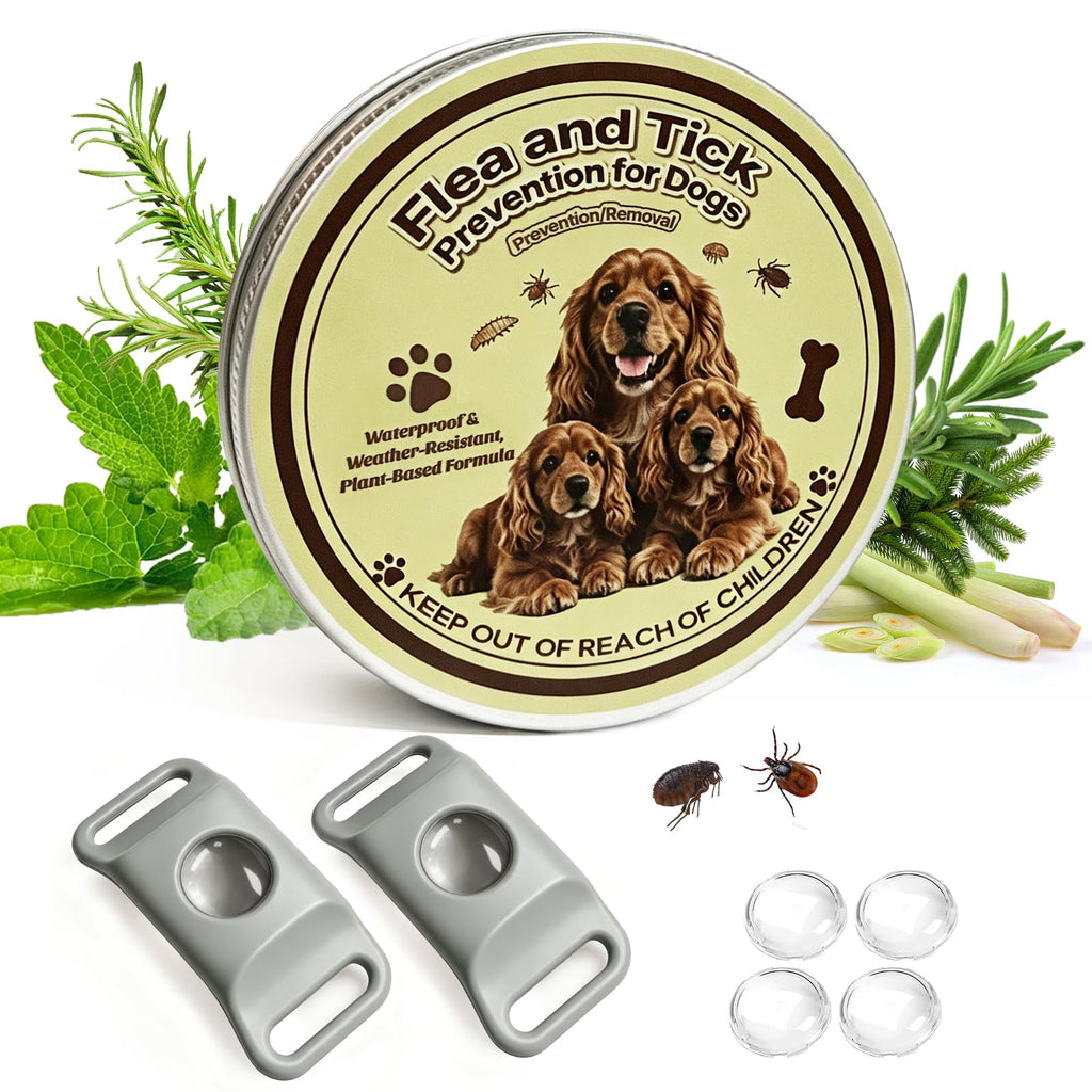 Flea and Tick Pendant for Dogs with 2 Silicone Buckles 4 Refills T280