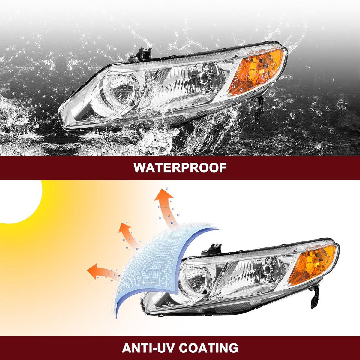 Halogen Headlight Assembly M52683