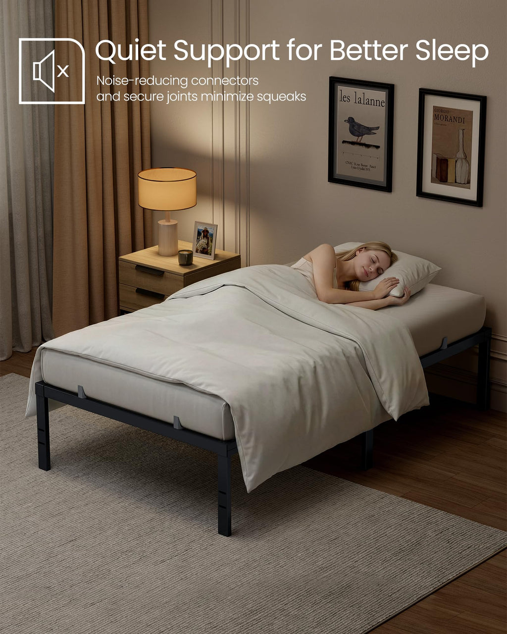 Twin Metal Bed Frame U497