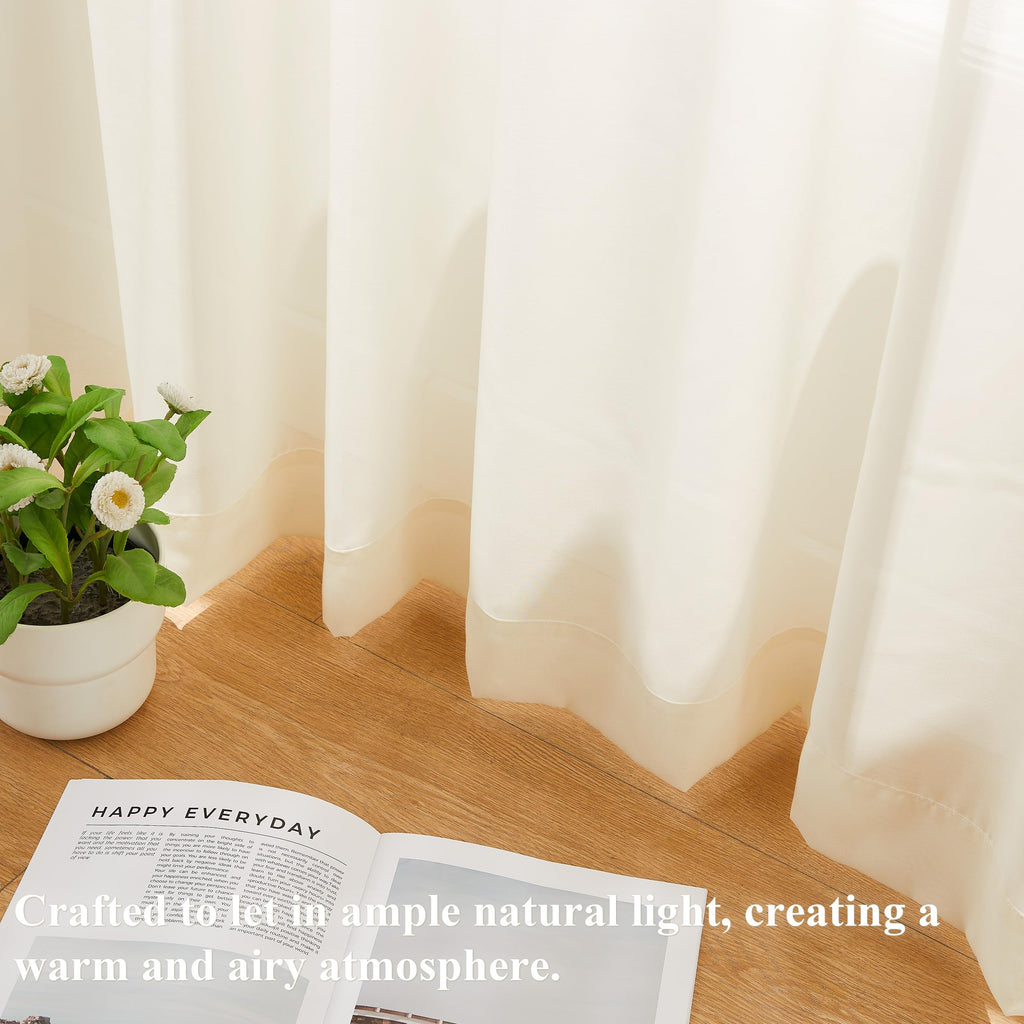 Pinch Pleated Sheer Curtains 108 Inches Length O913
