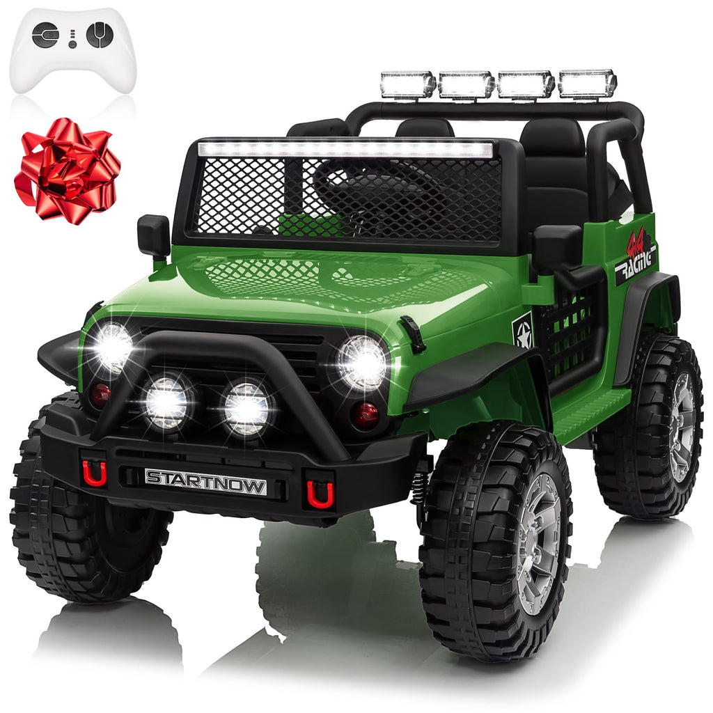 24V 4WD Ride on Truck Car with 800W Motors, Remote Control, 2 Seaters, Green N98262