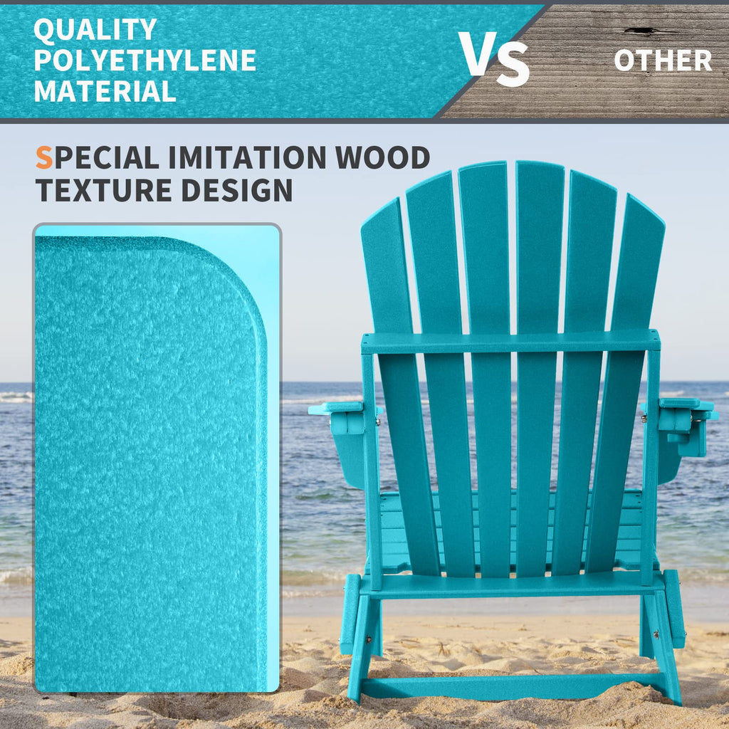 Oversized Folding Adirondack Chair Set of 2 W91217