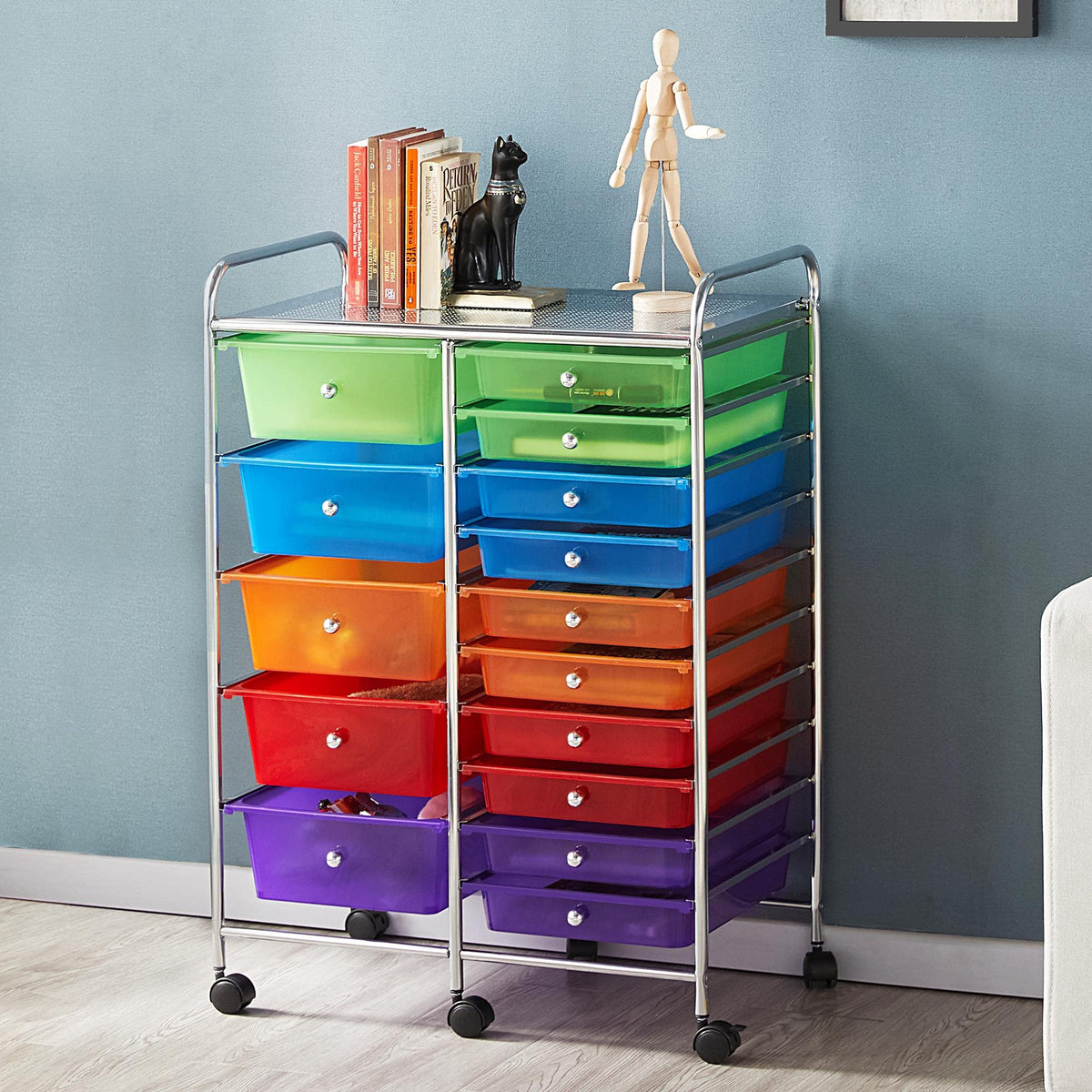 15 Drawer Rolling Storage Cart B6962
