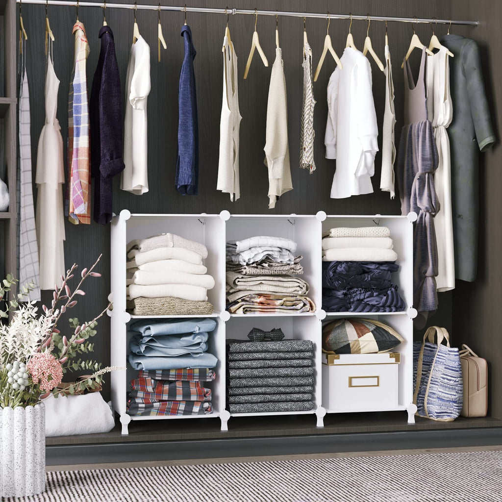 White 6 Cube Storage Organizer T5411