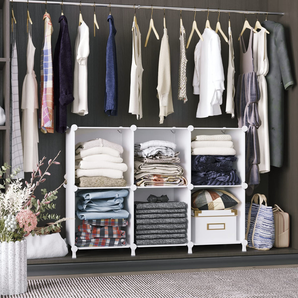White 6 Cube Storage Organizer T5411