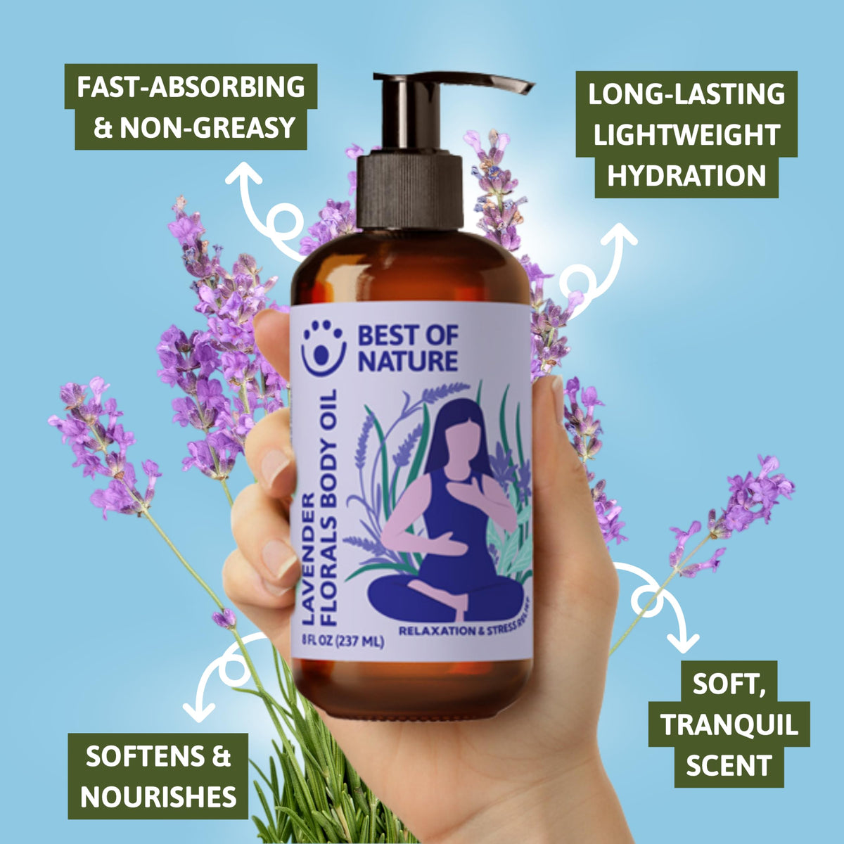 Lavender Aromatherapy Massage & Body Oil F3963