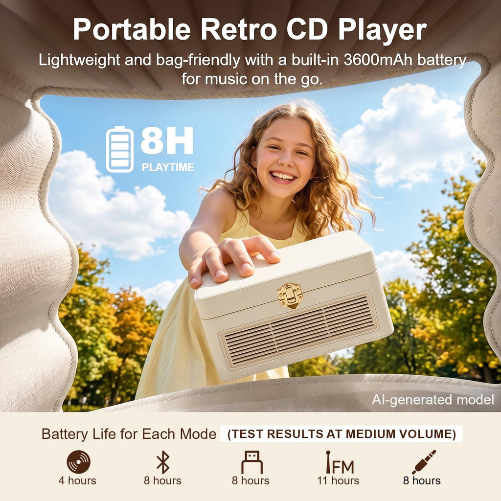Portable CD Player with Bluetooth D396