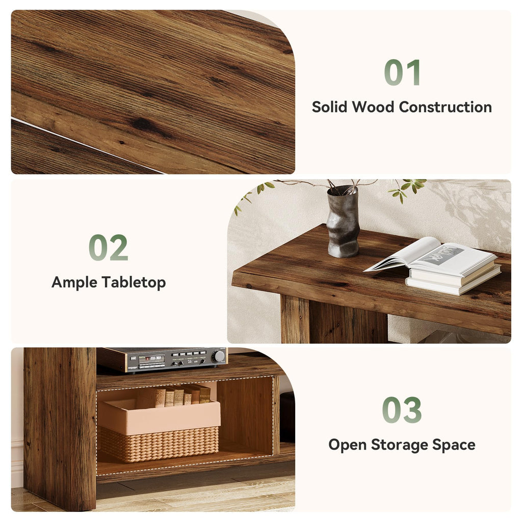 Dark Brown Solid Wood TV Stand X673159