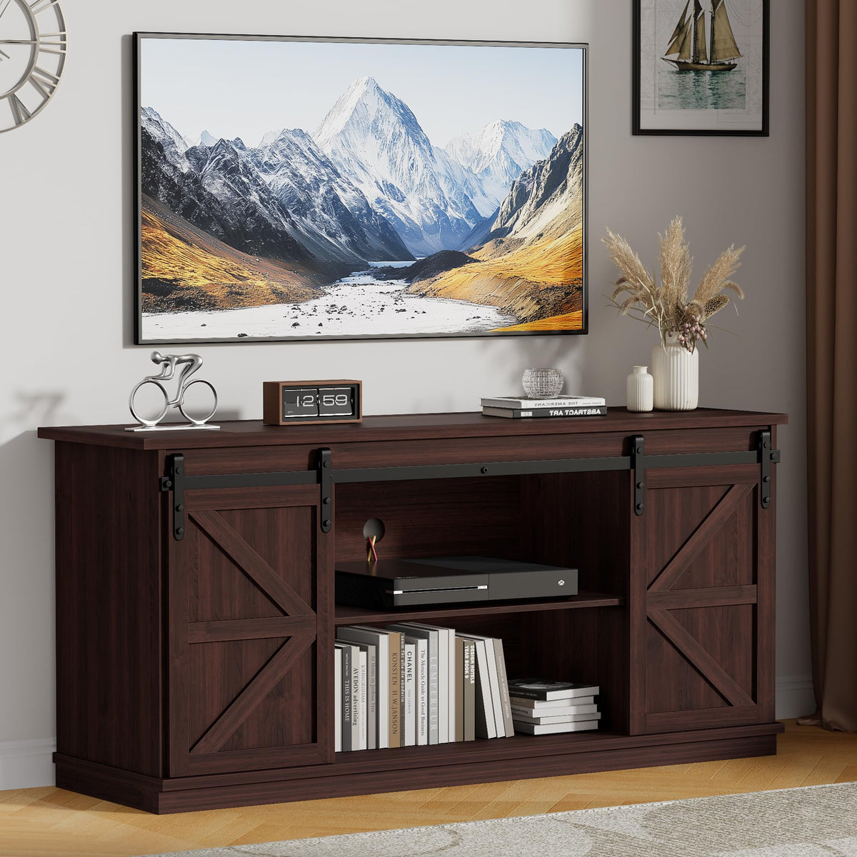 Rustic Oak 4 Drawer TV Stand G204