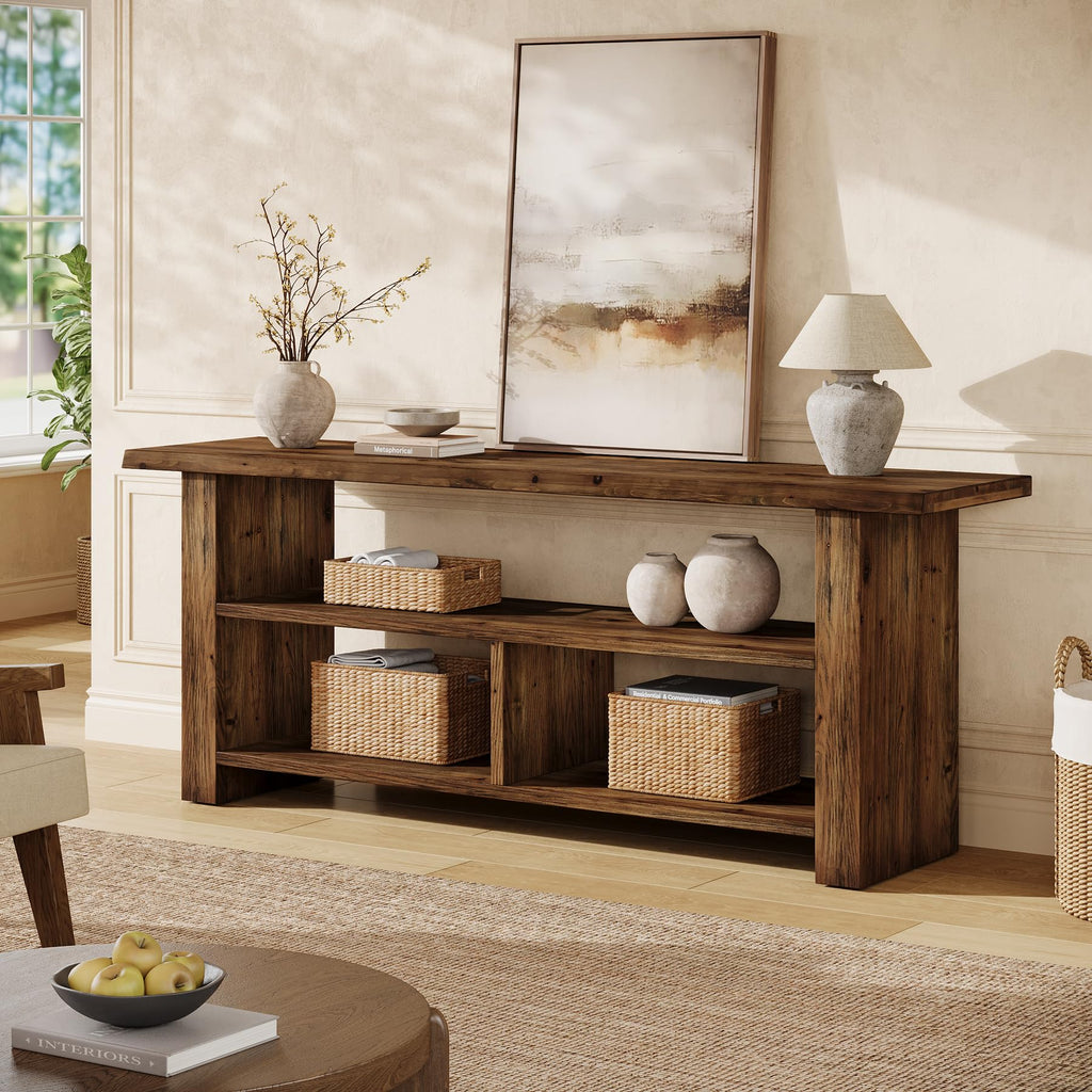 Dark Brown Solid Wood TV Stand X673159