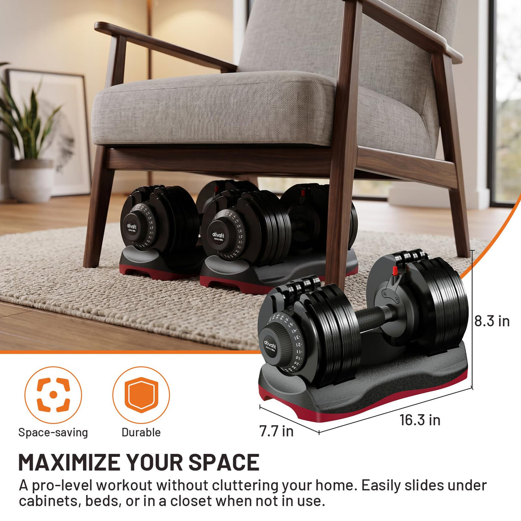 Adjustable Dumbbells Set 5–88LB Y991043