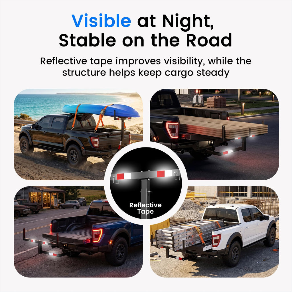 Truck Bed Extender Hitch Mount with Flag E691