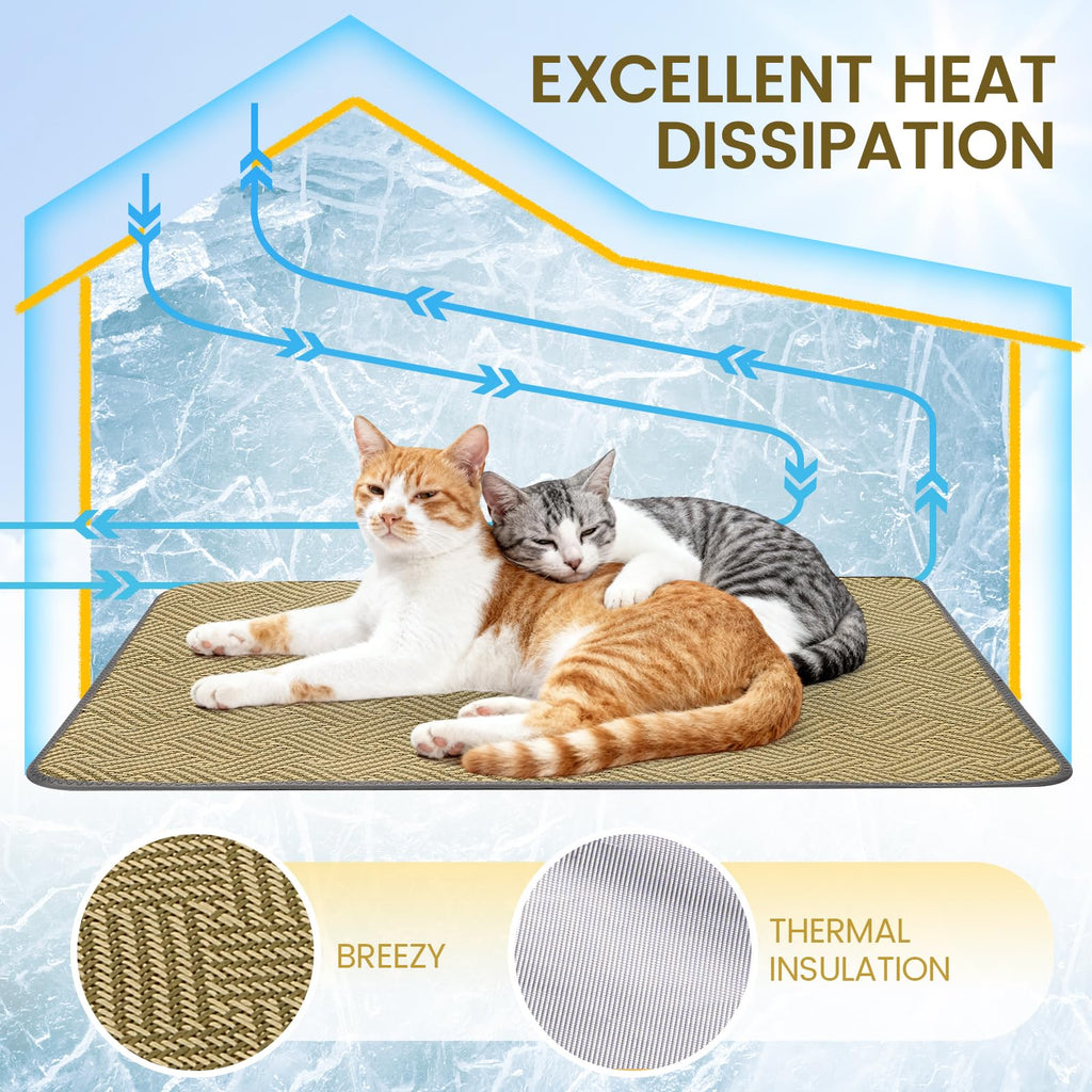 Weatherproof Insulated Outdoor Cat House with Cozy Mat U383223