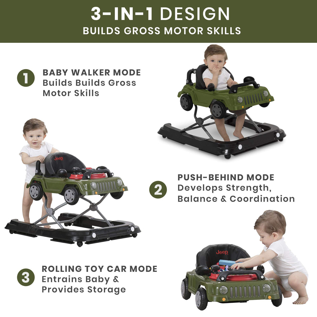 Green 3-in-1 Activity Walker G812246