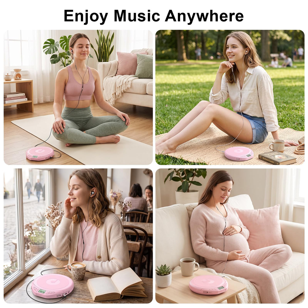 Portable CD Player with Earphones P4570