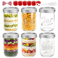 16 oz Wide Mouth Mason Jars 6-Pack with Lids I27107