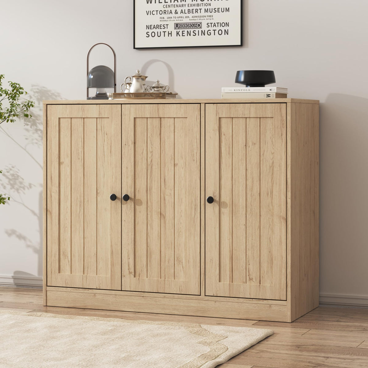 Buffet Cabinet with 3 Doors and Adjustable Shelf P44136