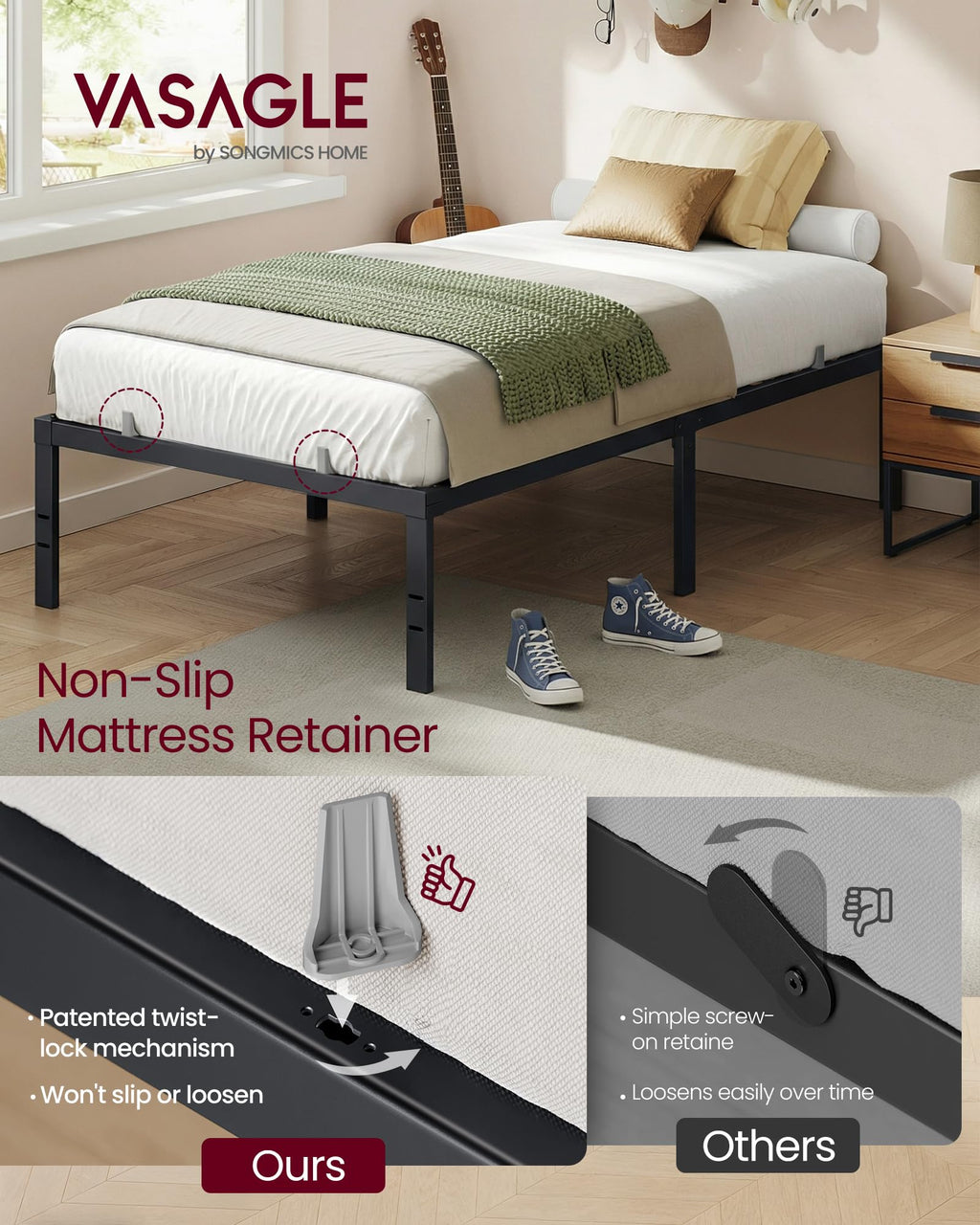 Twin Metal Bed Frame U497