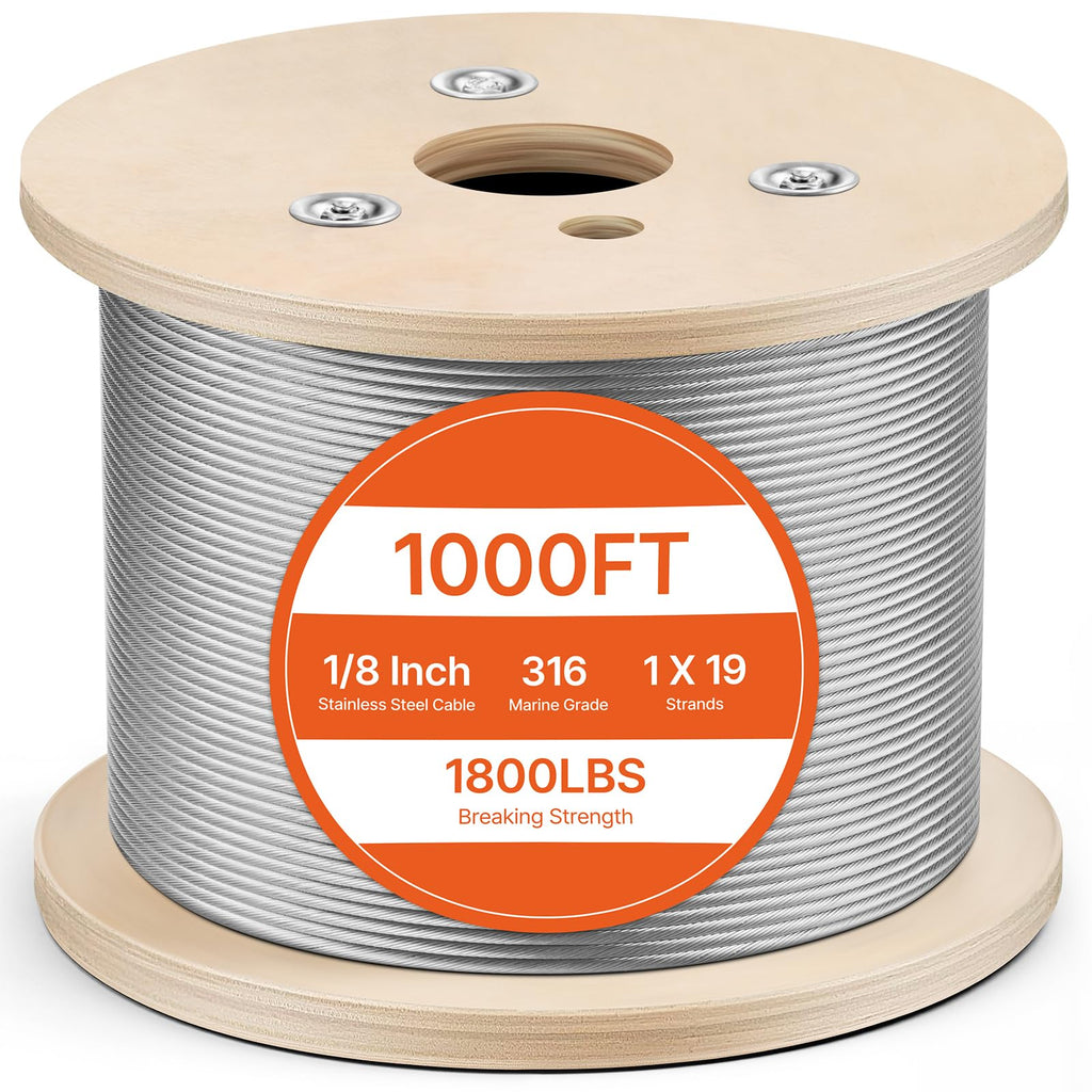 1/8 T316 Stainless Steel Cable 1000ft A865