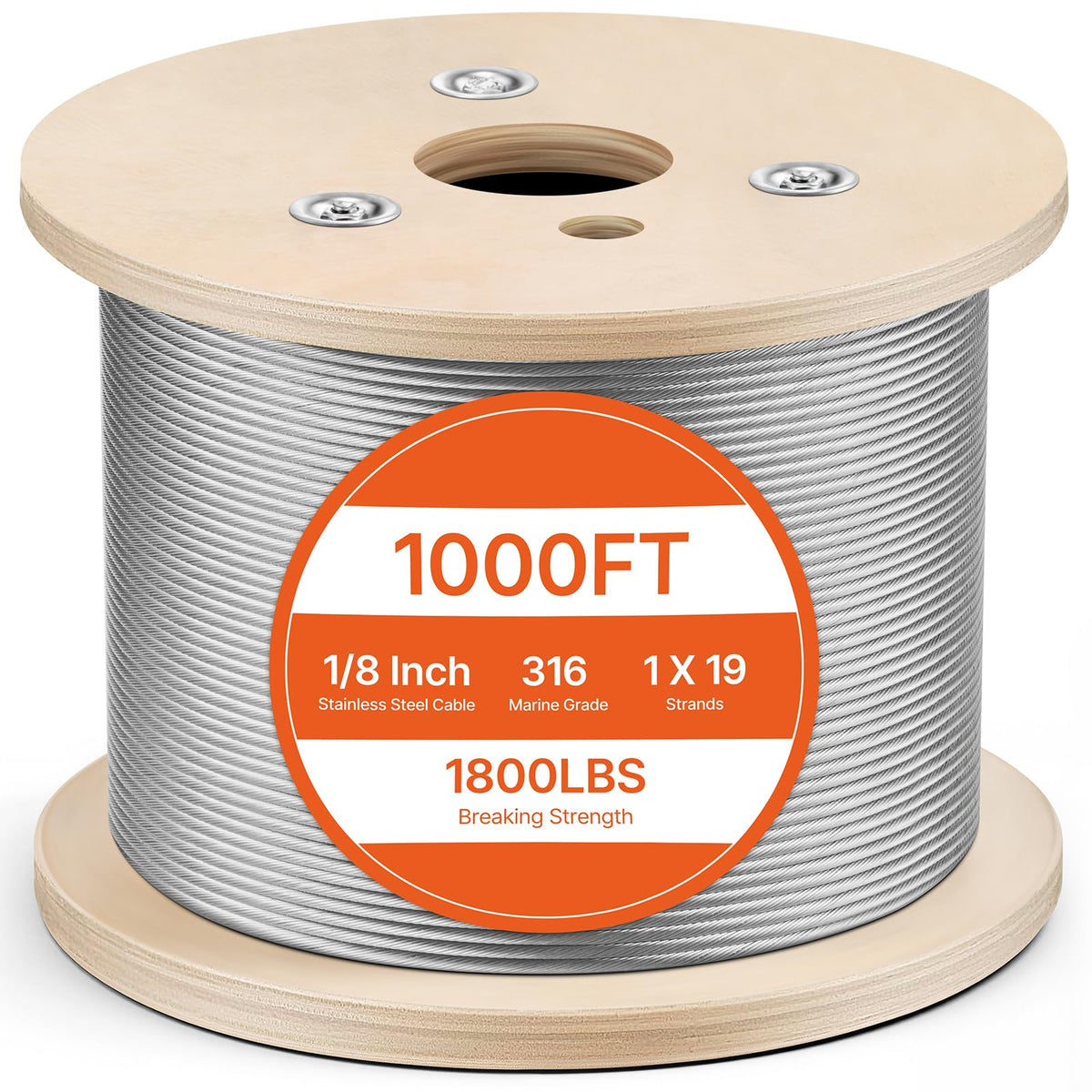1/8 T316 Stainless Steel Cable 1000ft A865