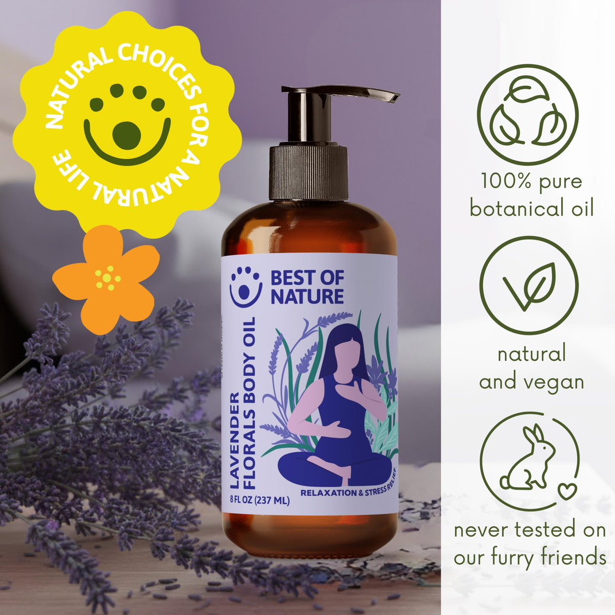 Lavender Aromatherapy Massage & Body Oil F3963