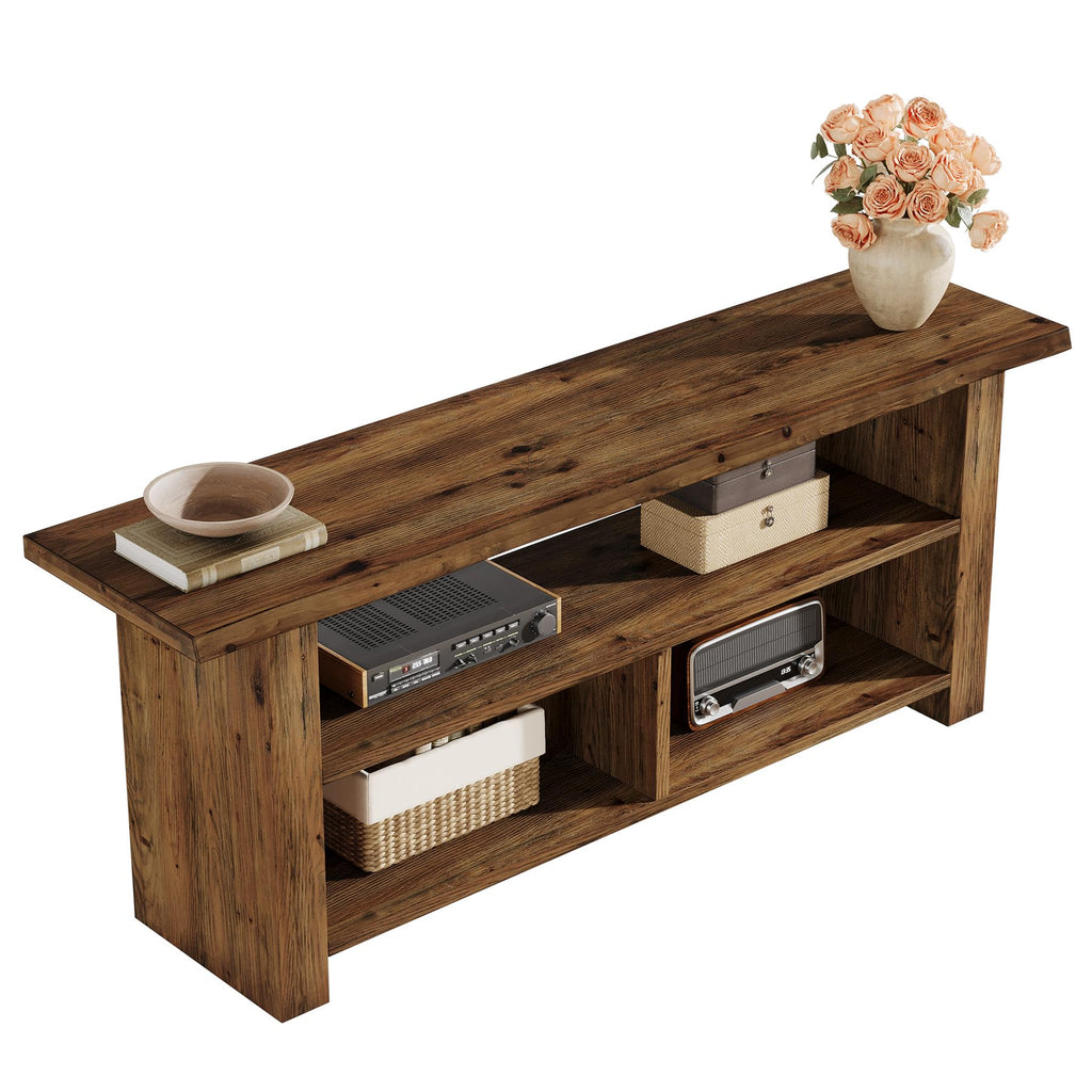 Dark Brown Solid Wood TV Stand X673159