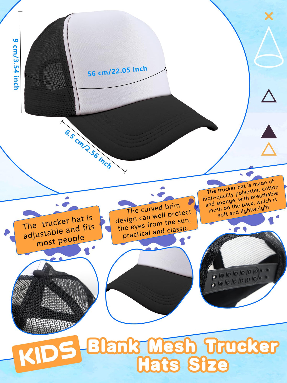 30 Pcs Adjustable Mesh Trucker Hats C54085