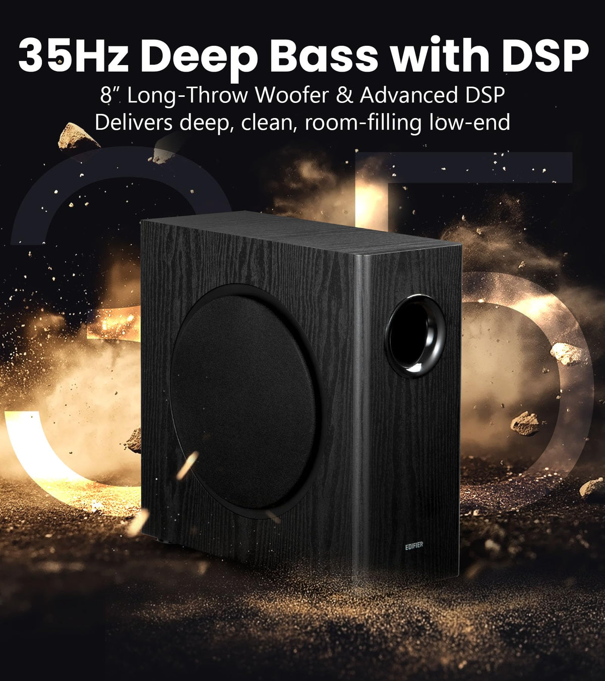 Black Powered Subwoofer O21525