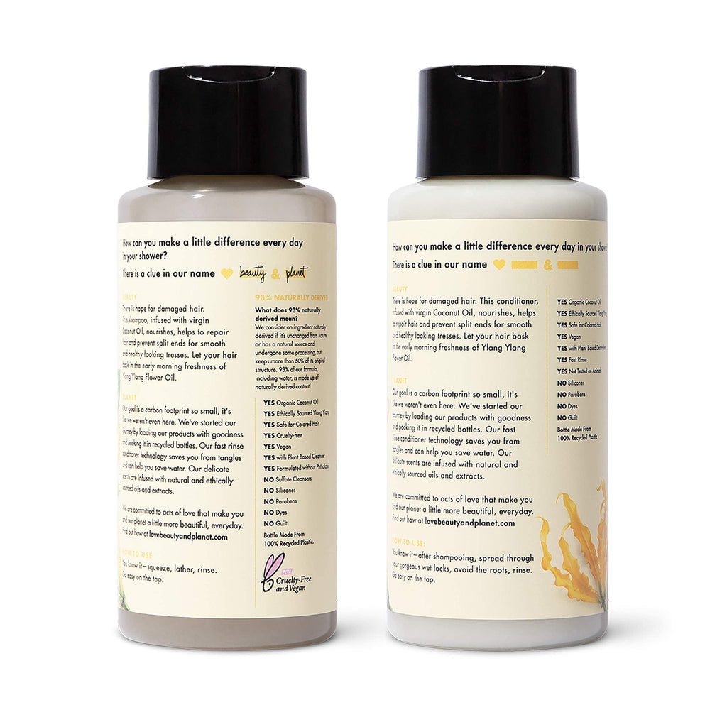 Coconut Oil & Ylang Shampoo and Conditioner 2 Count 13.5 oz G956