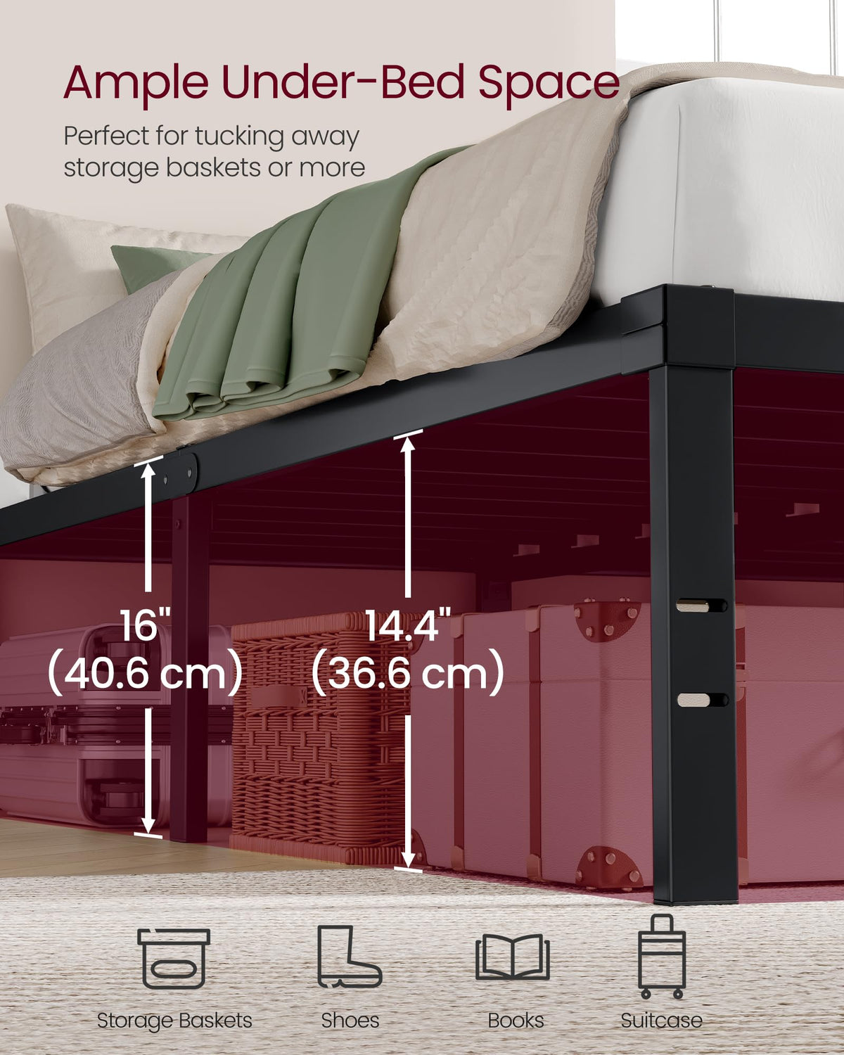 Twin Metal Bed Frame U497