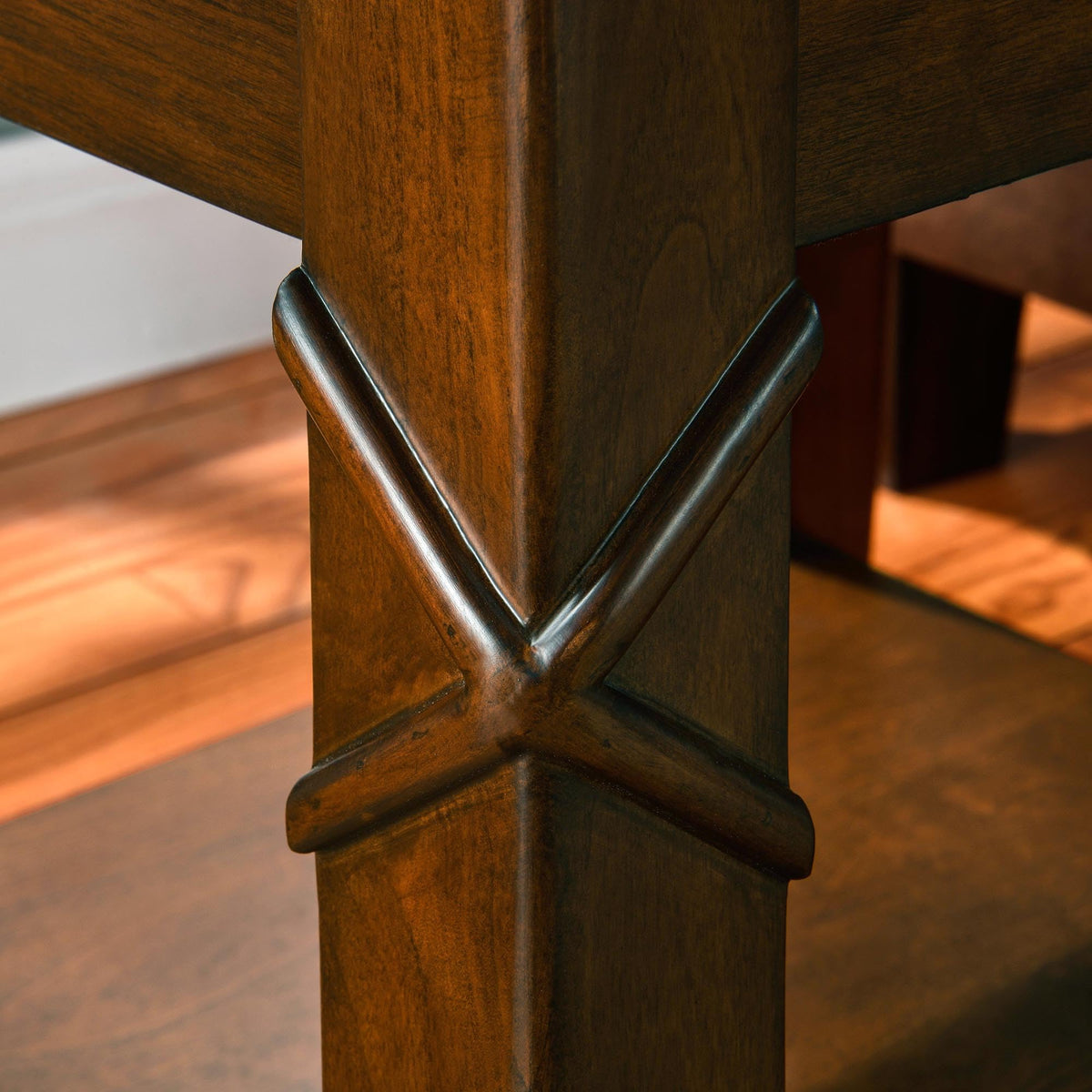 Solid Wood Side End Table with Storage Shelf W57314