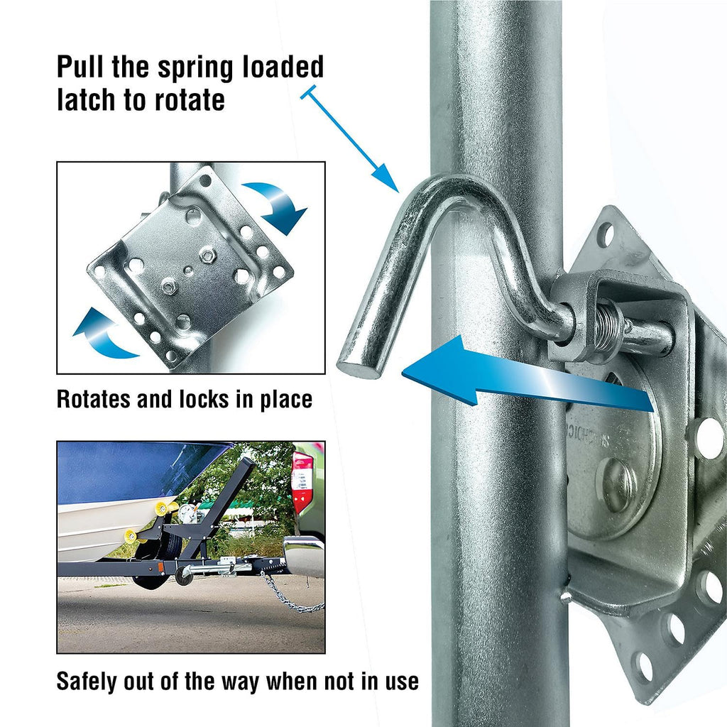 Fold Up Trailer Jack, 22-7/8 In., 1,000 Lbs L1343