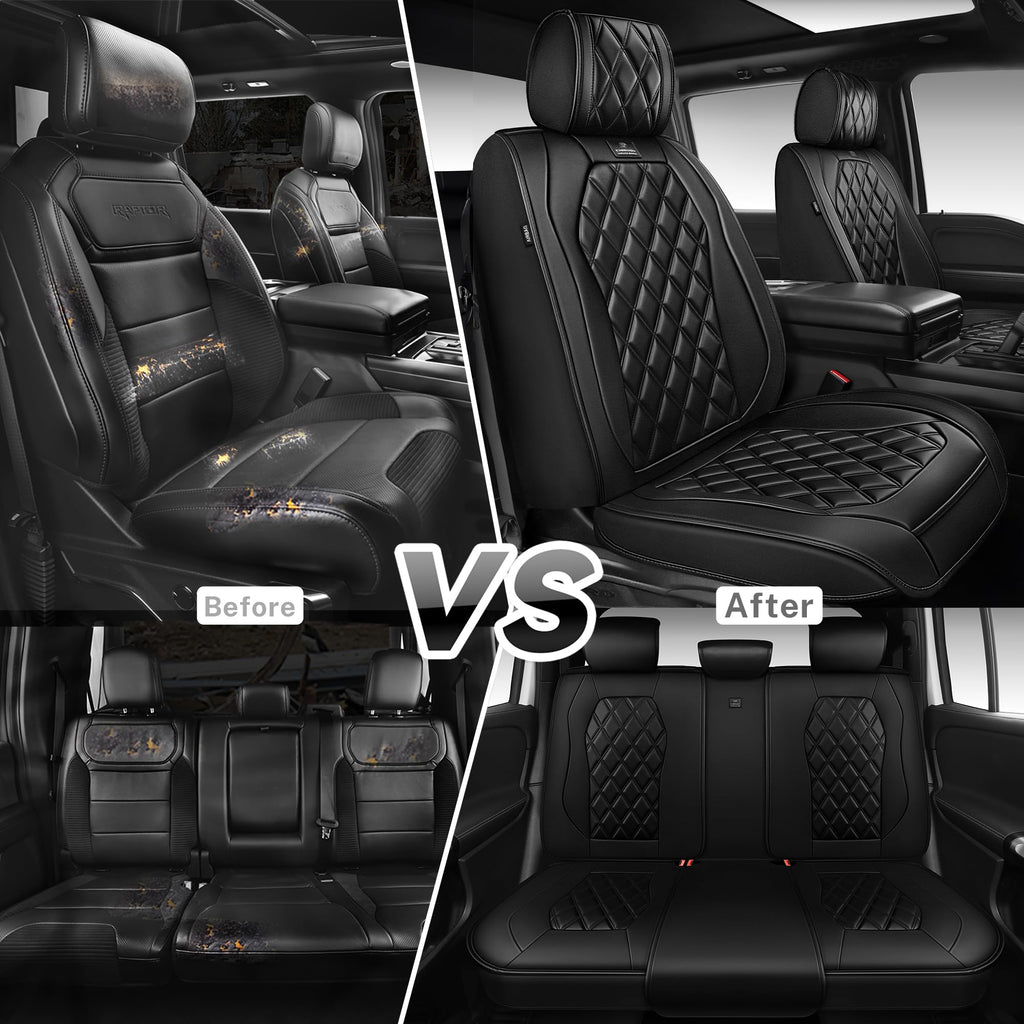 Nappa Leather Car Seat Covers Full Set I2520