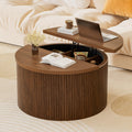 Round Lift Top Coffee Table with Storage Q213695