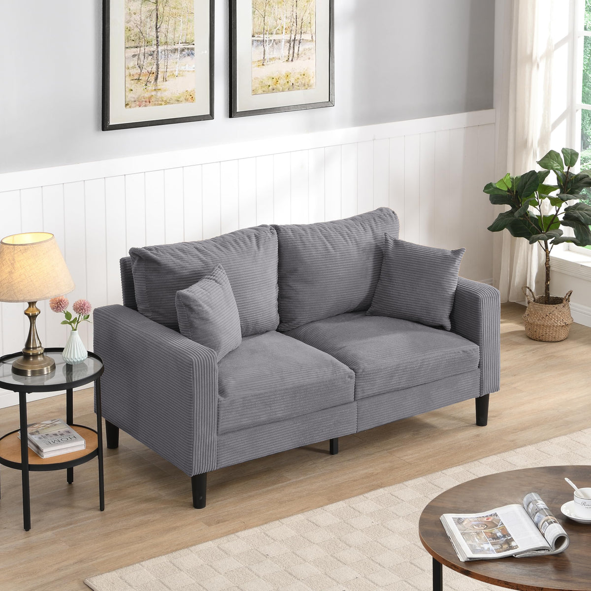 Light Gray Oversized Sleeper Sofa Chair D301