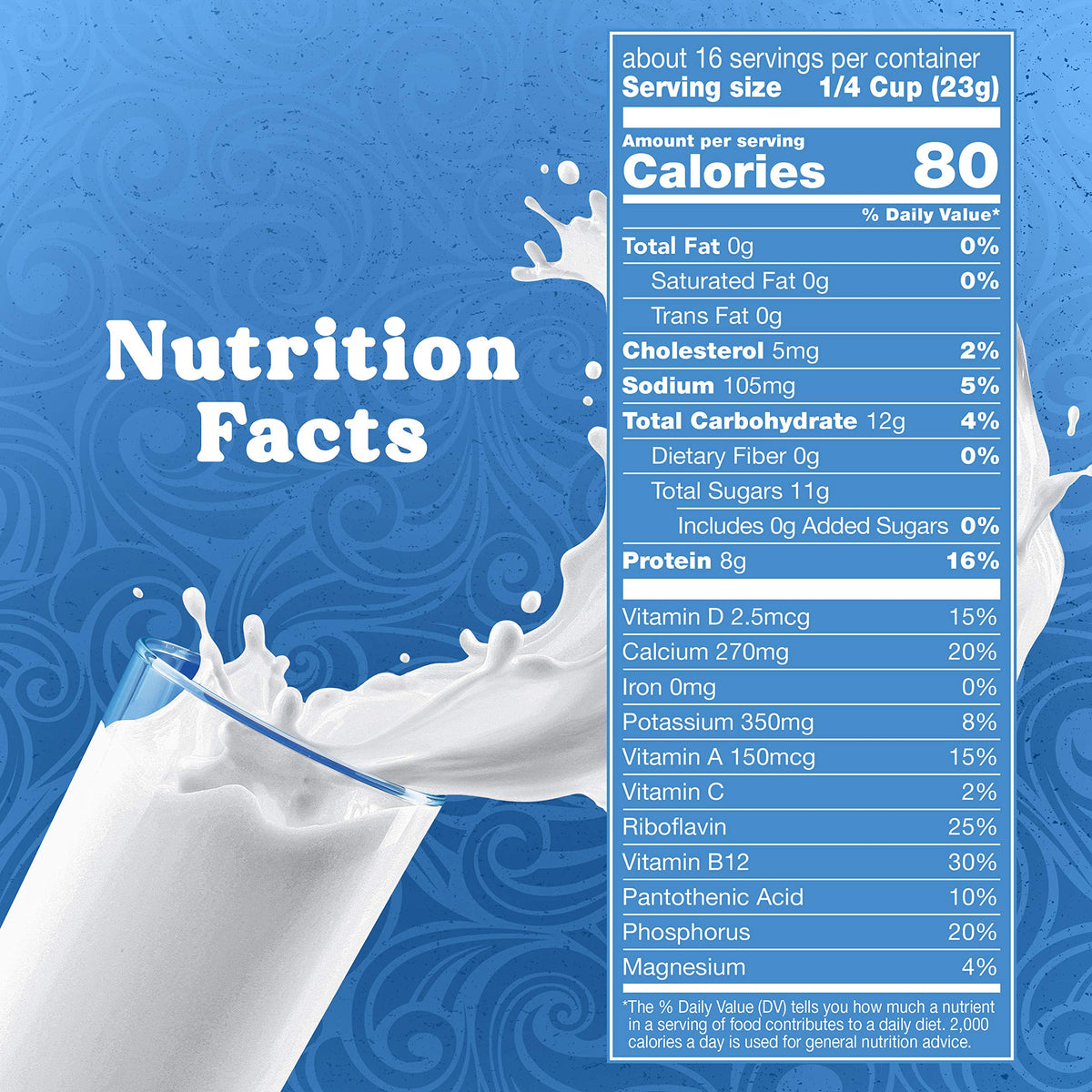 Nonfat Dry Milk With Vitamins A and D, 12.98 oz I525519