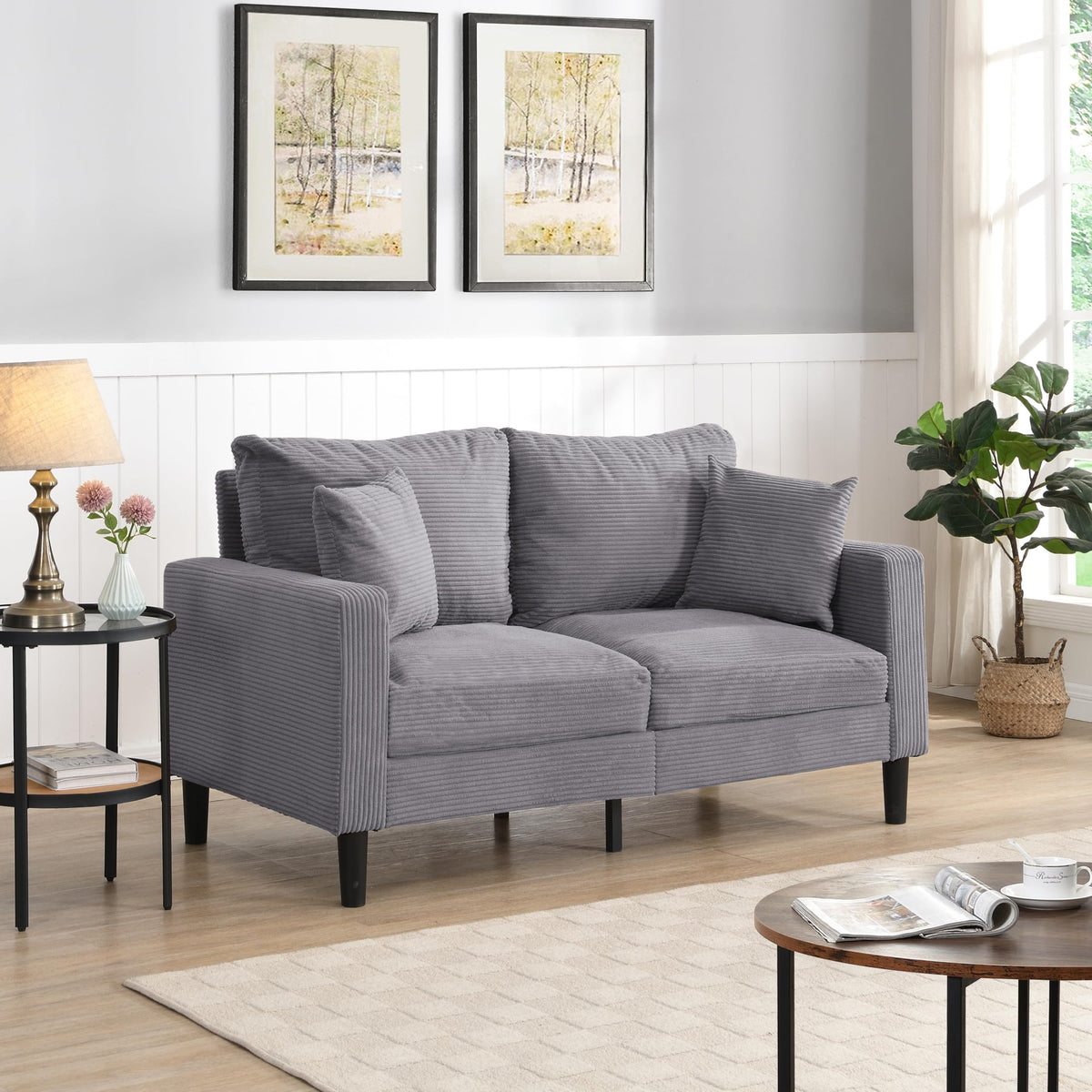 Light Gray Oversized Sleeper Sofa Chair D301