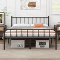 Queen Metal Bed Frame with Steel Slat Support U829