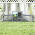 Extra Large Wood Rabbit Hutch with Cleaning Tray S3816