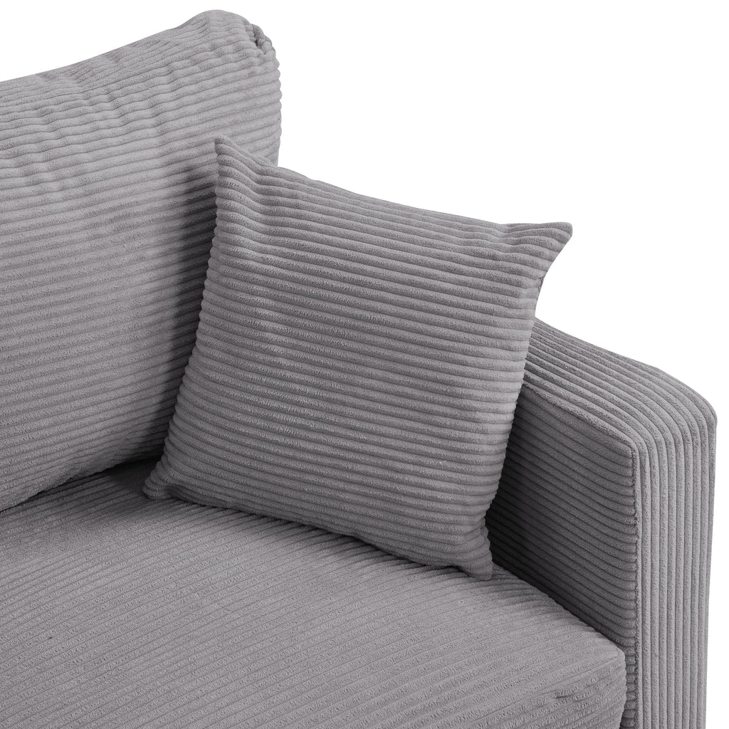 Light Gray Oversized Sleeper Sofa Chair D301